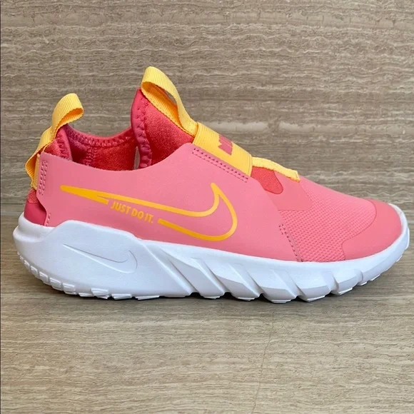 NIKE NIB Girls Size 4.5 Flex Runner 2 Coral Citron Sneakers Athletic Shoes - Picture 9 of 12